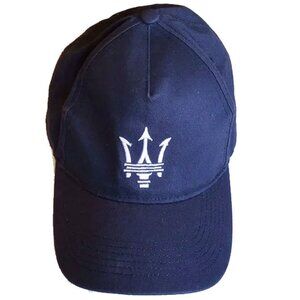 Maserati SLC Cotton Baseball Cap OS Blue White Embroidered Logo
